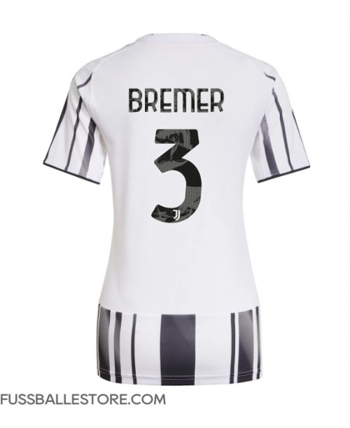 Günstige Juventus Gleison Bremer #3 Heimtrikot Damen 2025-26 Kurzarm Günstige Juventus Gleison Bremer #3 Heimtrikot Damen 2025-26 Kurzarm